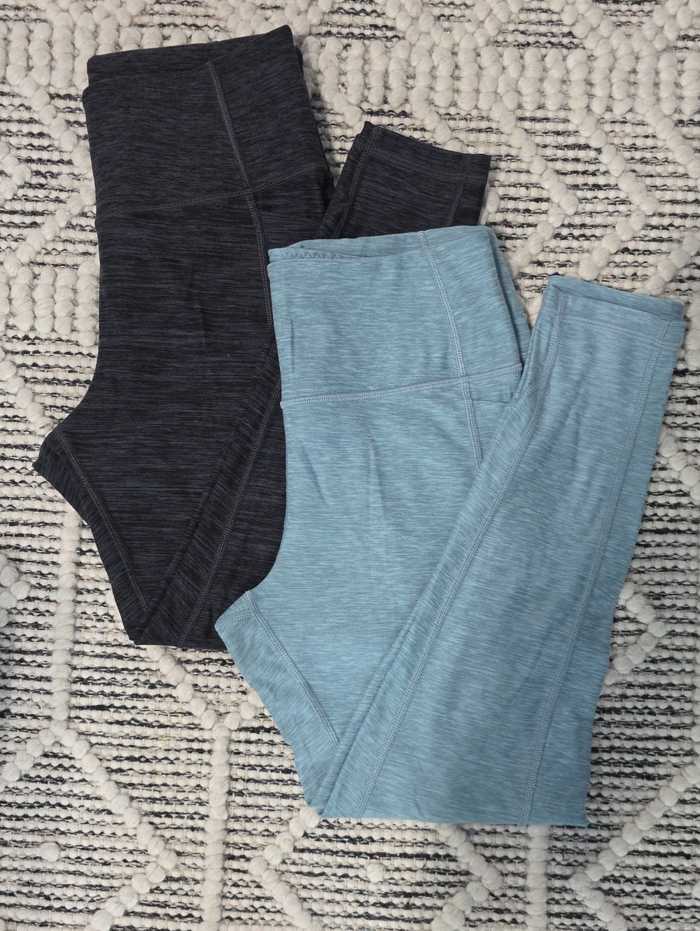 Victoria's Secret Leggings Pair — Light Blue & Dark Charcoal